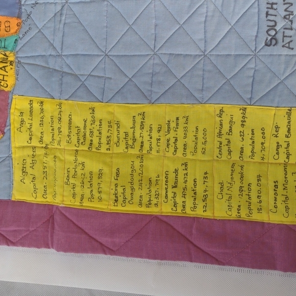 Quilted Patchwork African Map - Picture 6 of 9